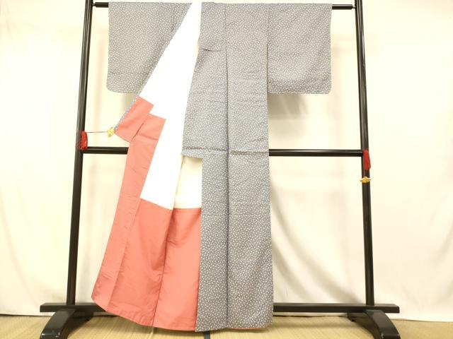 平和屋着物■上質な小紋　舞花文　正絹　逸品　AABI5910fw