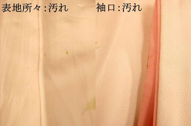 平和屋着物■訪問着　刺繍　枝花文　暈し染め　正絹　逸品　AABI5913fw