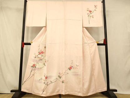 平和屋着物■訪問着　刺繍　枝花文　暈し染め　正絹　逸品　AABI5913fw