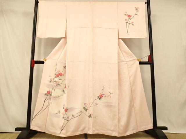 平和屋着物■訪問着　刺繍　枝花文　暈し染め　正絹　逸品　AABI5913fw