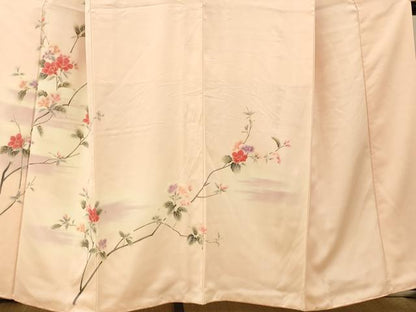 平和屋着物■訪問着　刺繍　枝花文　暈し染め　正絹　逸品　AABI5913fw
