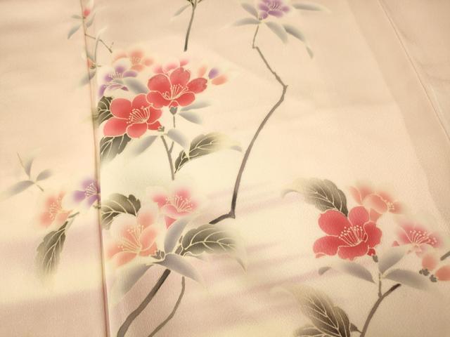 平和屋着物■訪問着　刺繍　枝花文　暈し染め　正絹　逸品　AABI5913fw