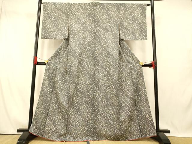 平和屋着物■上質な小紋　七宝舞花文　正絹　逸品　AABI5914fw