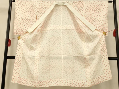 平和屋着物■長襦袢 無双仕立て 舞梅文 正絹 逸品 AABI5916fw