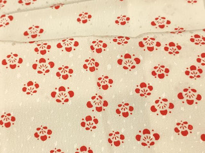 平和屋着物■長襦袢 無双仕立て 舞梅文 正絹 逸品 AABI5916fw