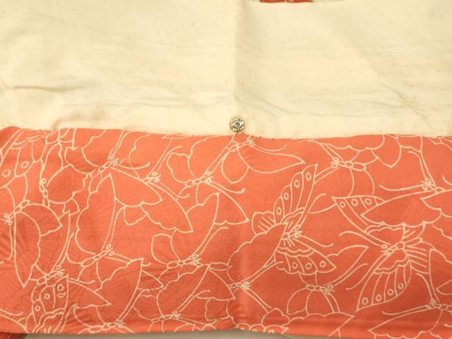 平和屋着物■上質な小紋 舞蝶文 金通し地 正絹 逸品 AABI5920fw