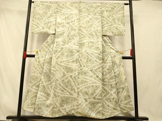 平和屋着物■上質な小紋 絞り 舞花霞文 暈し染め 正絹 逸品 AABI5925fw