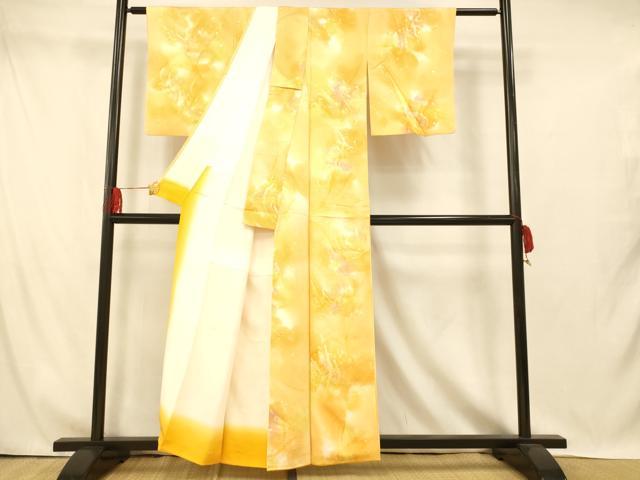 平和屋着物■上質な小紋　霞文　暈し染め　正絹　逸品　AABI5929fw