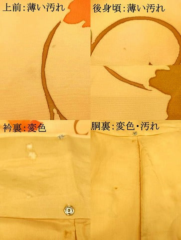 平和屋着物■上質な小紋　地紋起こし　更紗花文　暈し染め　正絹　逸品　AABI5934fw