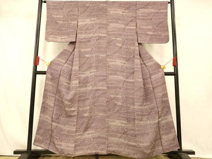 平和屋着物■江戸小紋　エ霞舞花文　正絹　逸品　AABI5935fw