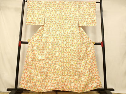 平和屋着物■上質な小紋　枝花文　やまと誂製　正絹　逸品　未使用　AABI5937fw