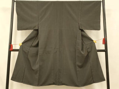 平和屋着物■男性　紬　檳榔子染色　正絹　逸品　未使用　AABI5938fw