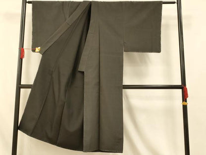 平和屋着物■男性　紬　檳榔子染色　正絹　逸品　未使用　AABI5938fw