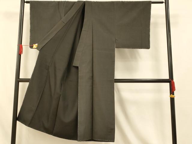 平和屋着物■男性　紬　檳榔子染色　正絹　逸品　未使用　AABI5938fw