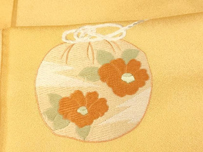 平和屋着物■訪問着　刺繍　仕覆花文　暈し染め　正絹　逸品　AABI5940fw