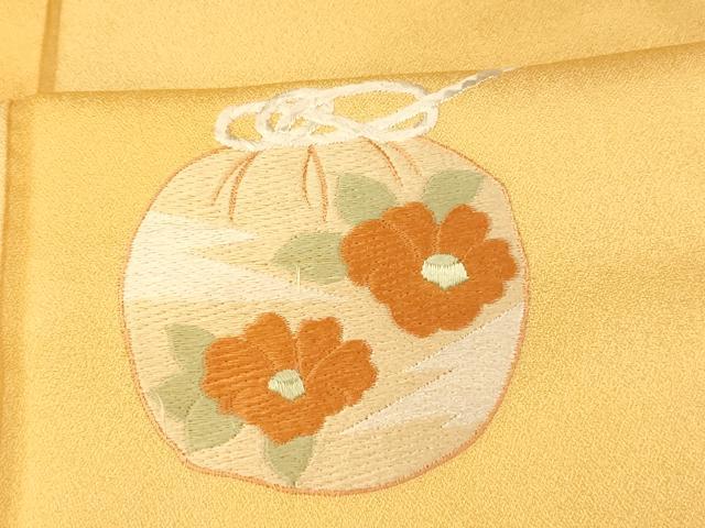 平和屋着物■訪問着　刺繍　仕覆花文　暈し染め　正絹　逸品　AABI5940fw