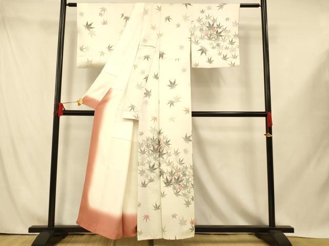 平和屋着物■訪問着　楓文　正絹　逸品　AABI5945fw