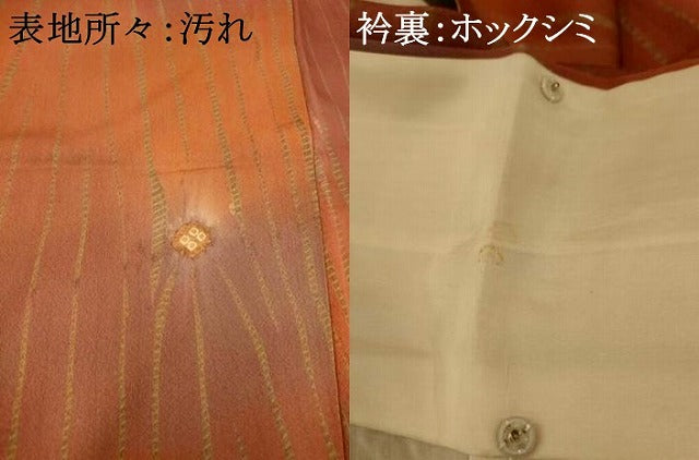平和屋着物■上質な小紋　絞り　舞花霞文　暈し染め　正絹　逸品　AABI5951fw