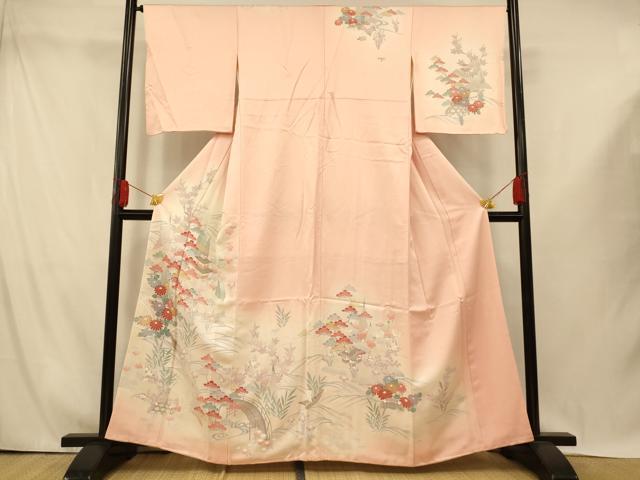 平和屋着物■訪問着　風景文　暈し染め　正絹　逸品　AABI5953fw