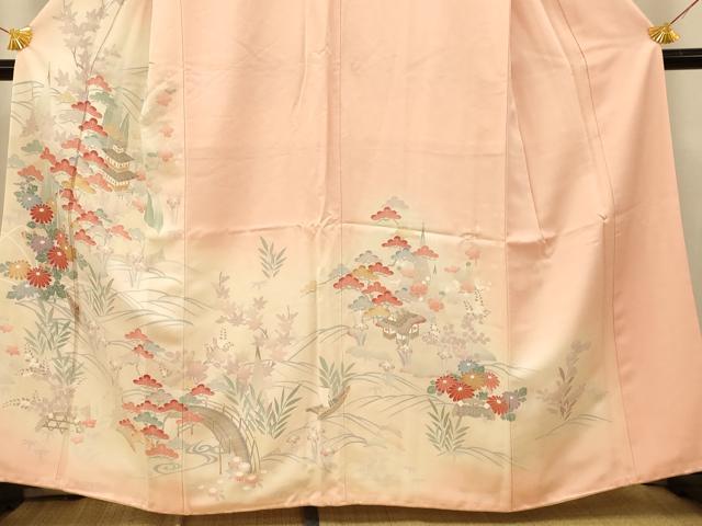 平和屋着物■訪問着　風景文　暈し染め　正絹　逸品　AABI5953fw