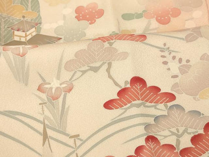 平和屋着物■訪問着　風景文　暈し染め　正絹　逸品　AABI5953fw