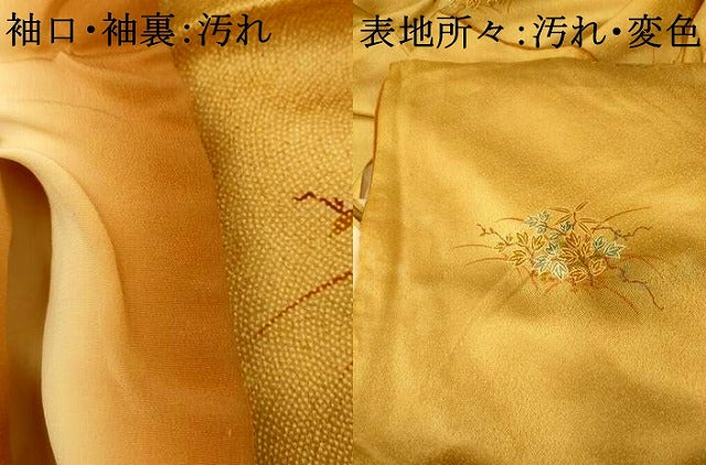平和屋着物■江戸小紋　草花文　暈し染め　正絹　逸品　AABI5958fw