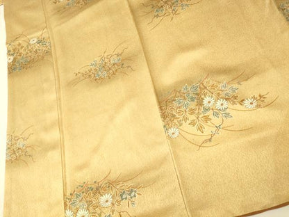 平和屋着物■江戸小紋　草花文　暈し染め　正絹　逸品　AABI5958fw