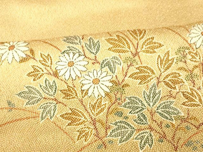 平和屋着物■江戸小紋　草花文　暈し染め　正絹　逸品　AABI5958fw