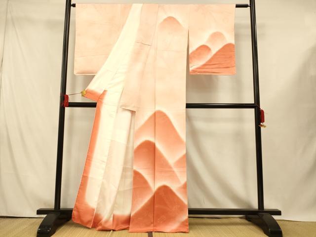 平和屋着物■訪問着　吉祥山重ね文　暈し染め　正絹　逸品　AABI5965fw