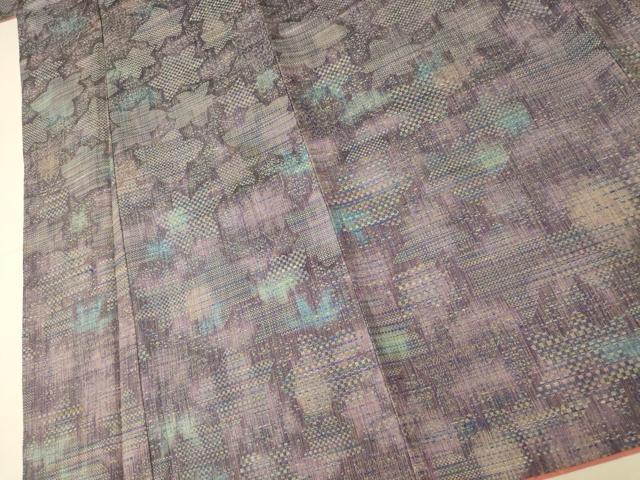 平和屋着物■上質な紬　霞舞花文　暈し染め　正絹　逸品　AABI5968fw