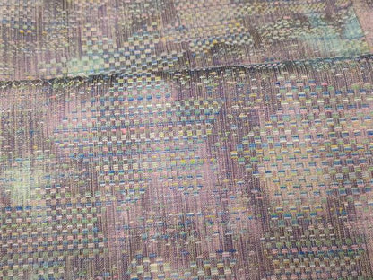 平和屋着物■上質な紬　霞舞花文　暈し染め　正絹　逸品　AABI5968fw