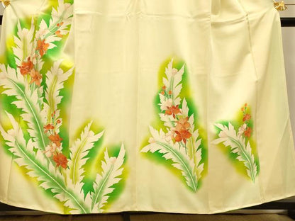 平和屋着物■訪問着　草花文　暈し染め　金彩　正絹　逸品　AABI5986fw