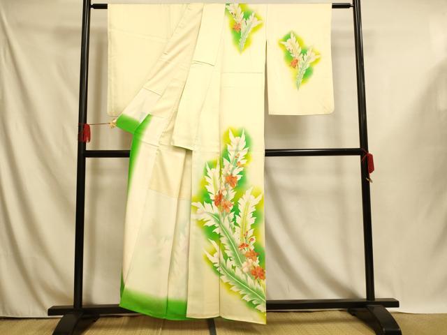 平和屋着物■訪問着　草花文　暈し染め　金彩　正絹　逸品　AABI5986fw