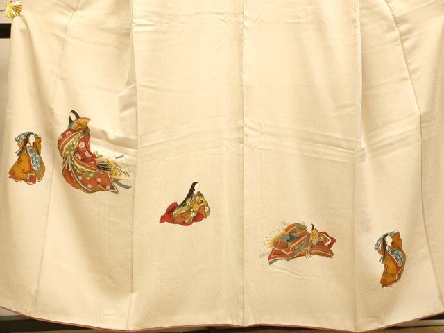 平和屋着物■訪問着　手描き　女人文　金彩　正絹　逸品　AABI5987fｗ