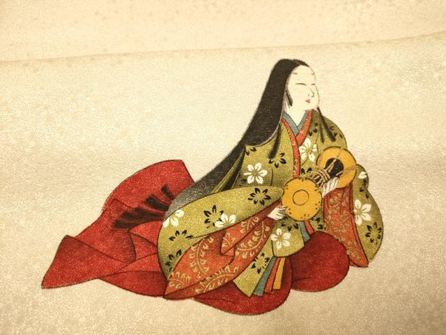 平和屋着物■訪問着　手描き　女人文　金彩　正絹　逸品　AABI5987fｗ