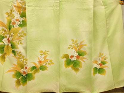 平和屋着物■訪問着　草花文　暈し染め　金彩　正絹　逸品　AABI5988fw