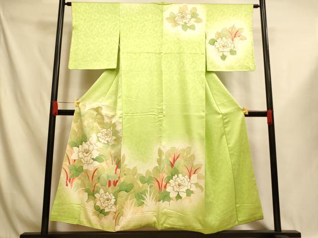 平和屋着物■訪問着　草花文　暈し染め　金彩　正絹　逸品　AABI5993fw