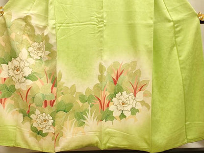 平和屋着物■訪問着　草花文　暈し染め　金彩　正絹　逸品　AABI5993fw