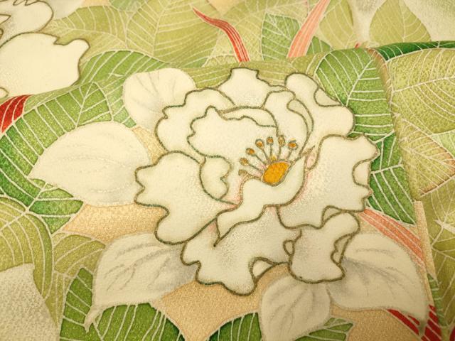 平和屋着物■訪問着　草花文　暈し染め　金彩　正絹　逸品　AABI5993fw