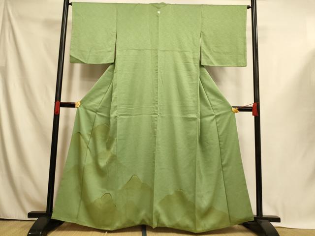 平和屋着物■豪華色留袖　刺繍　山重ね文　正絹　逸品　AABI6002fw