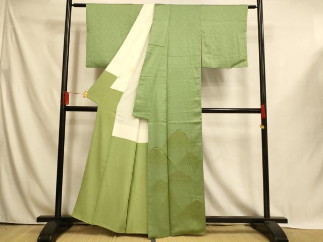 平和屋着物■豪華色留袖　刺繍　山重ね文　正絹　逸品　AABI6002fw