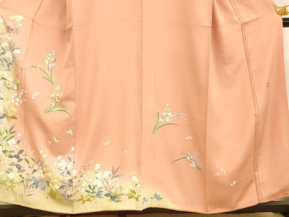 平和屋着物■訪問着　友禅　作家物　草花文　暈し染め　正絹　逸品　AABI6005fw