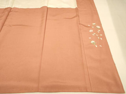 平和屋着物■訪問着　友禅　作家物　草花文　暈し染め　正絹　逸品　AABI6005fw