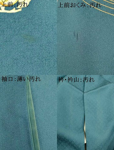 平和屋着物■訪問着　駒刺繍　葡萄の蔓丸文　金彩　正絹　逸品　AABI6008fw