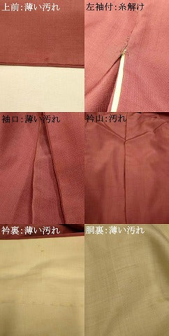 平和屋着物■上質な紬　色無地　鴇浅葱色　正絹　逸品　AABI6010fw