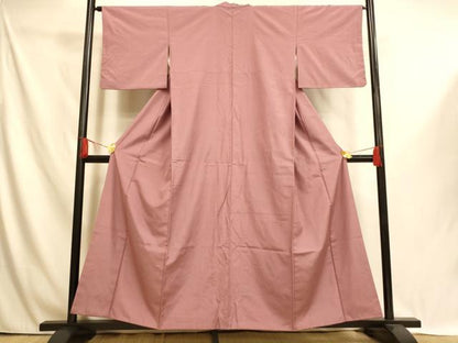 平和屋着物■上質な紬　色無地　鴇浅葱色　正絹　逸品　AABI6010fw