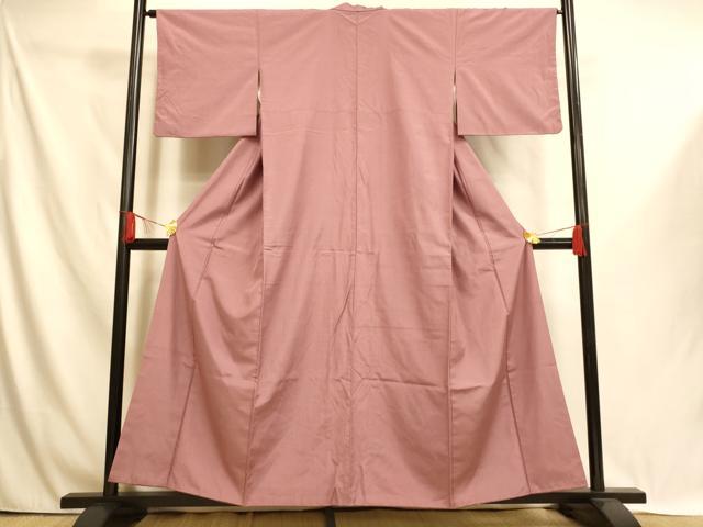 平和屋着物■上質な紬　色無地　鴇浅葱色　正絹　逸品　AABI6010fw
