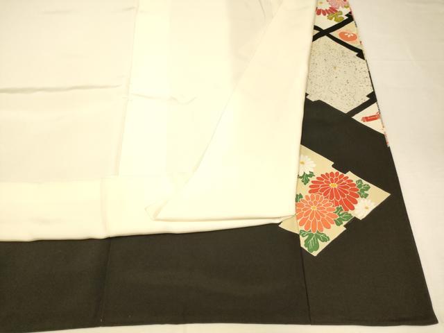 平和屋着物■豪華黒留袖　駒刺繍　天井松竹梅文　金銀彩　銀糸　正絹　逸品　AABI6012fw
