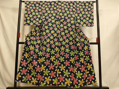 平和屋着物■訪問着　舞花文　正絹　逸品　未使用　AABI6018fw