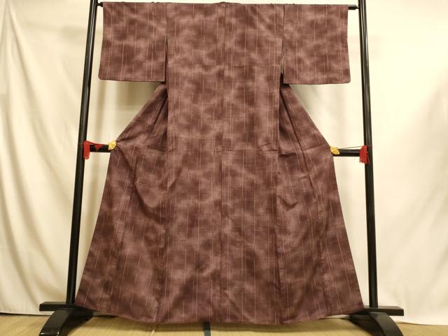 平和屋着物■上質な紬 霞文 暈し染め 正絹 逸品 AABI6020fw